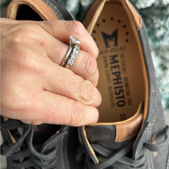 Mephisto Dark Gray Leather Sneakers Size 10 Never Worn - Picture 8 of 9